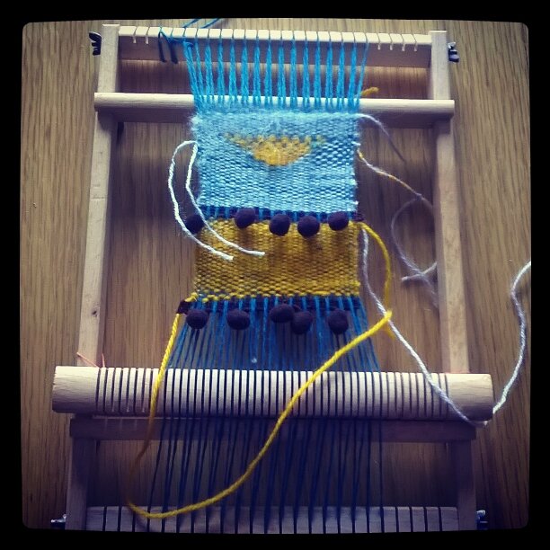 Tissage en cours de réalisation