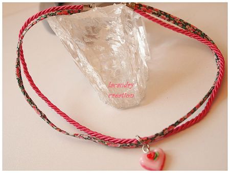 collier bracelet ruban liberty et coton coeur gourmand lacaudry création