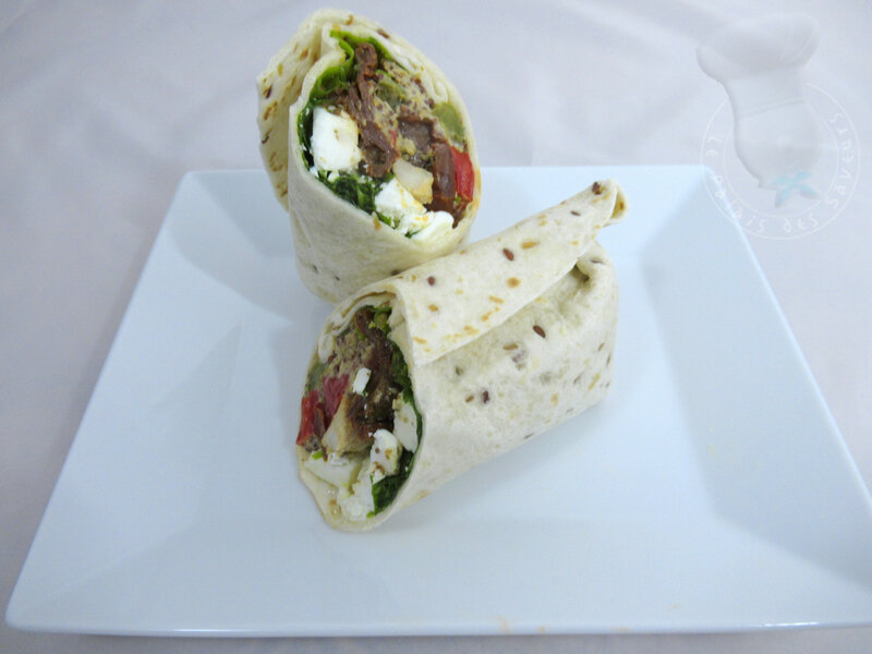 Wrap poulet, tomate séchée et féta