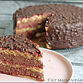 Gâteau pistache framboise comme un layer cake...