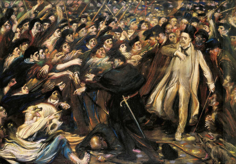 Groux Henri de, Zola aux outrages, 1898