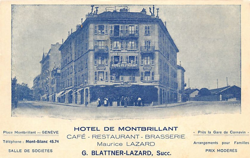 Genève Hôtel Brasserie Montbrillant