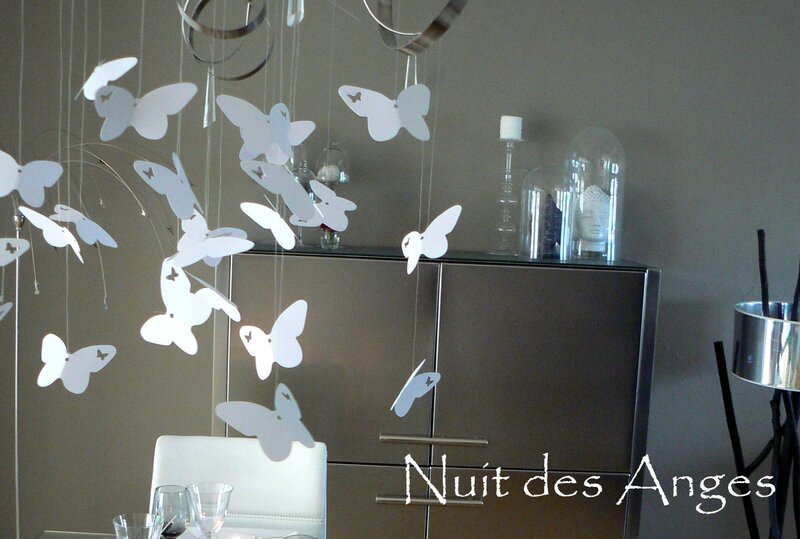 Nuit des anges décoratrice de mariage décoration de table papillons 018