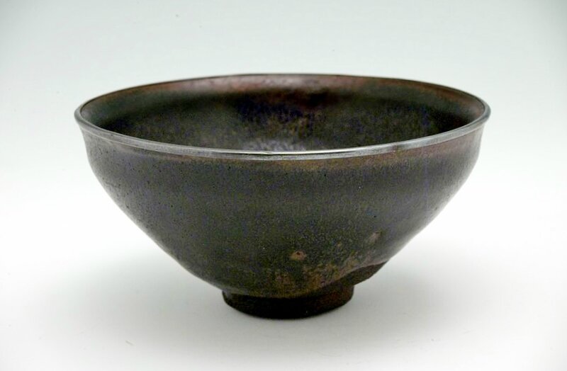 Teabowl with Slightly Indented Lip and Pale Russet Hare's Fur Markings, Song dynasty, 12th-13th century