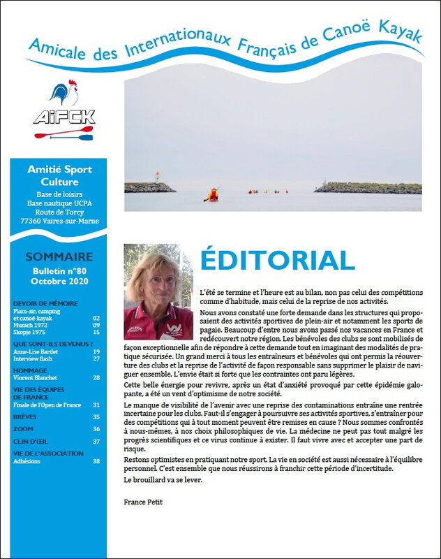 Couverture bulletin AIFCK 80 oct 2020