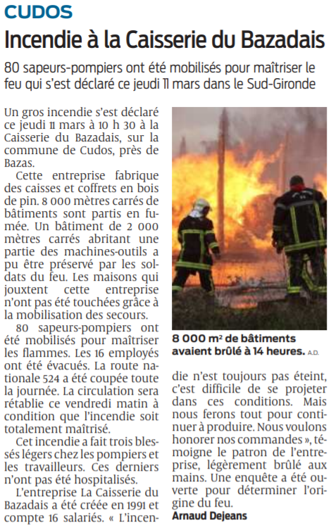 2021 03 12 SO Cudos Incendie à la Caisserie du Bazadais