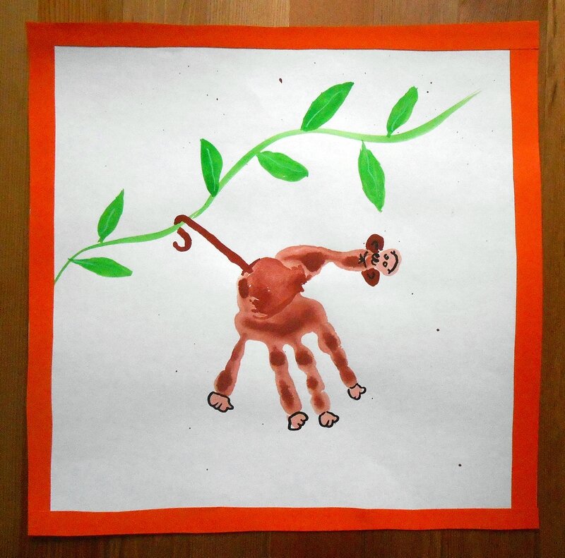 singe-empreinte-main-peinture-facile-bébé-enfant-enfants-activité-manuelle-bricolage-Afrique-animaux (1)