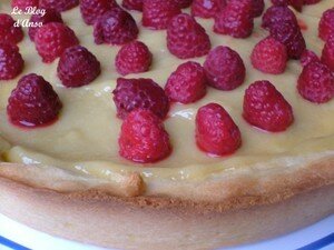 Tarte citron-framboises