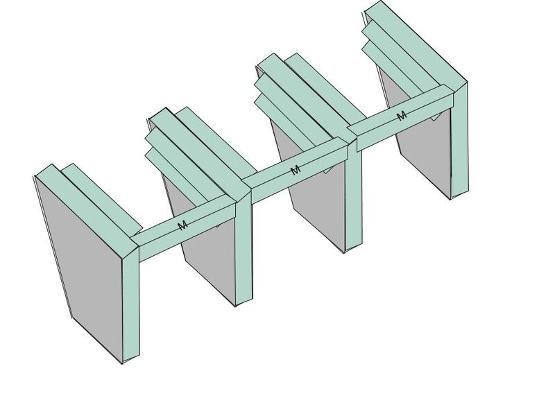 4 - Pose montants horizontaux