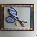cARTe kirigami : Badminton ou Tennis ? Choisissez !