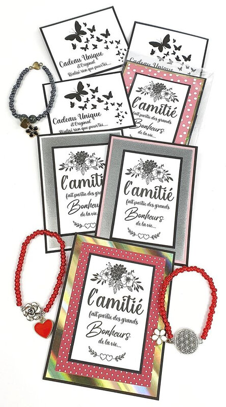 cartes et bracelets vanillejolie