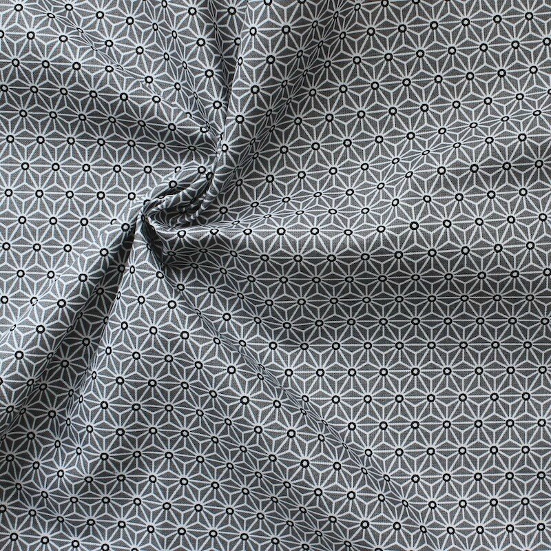 tissu-en-coton-a-motifs-origami-blancs-sur-fond-gris