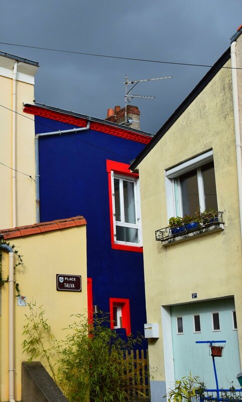 Les maisons colorées à Trentemoult