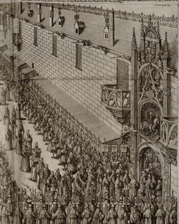 Façade du palais sur la Grande-Rue par Friedrich Brentel 1611 (cliché BINHA, détail)