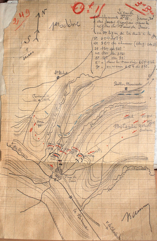 carte argonne four de paris 1er octobre 1914