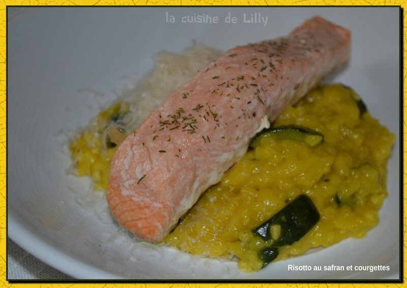 risotto au safran et courgettes