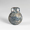 Flask with two handles, Ancient Egypt, New Kingdom, Dynasty XVIII, probably during the reign of <b>Amenhotep</b> <b>III</b>, 1387 – 1348 BC