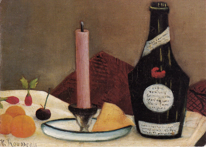 Cartes postales 10 Henri Rousseau - Nature morte à la bougie rose