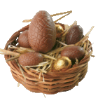 panier d'oeuf en chocolat