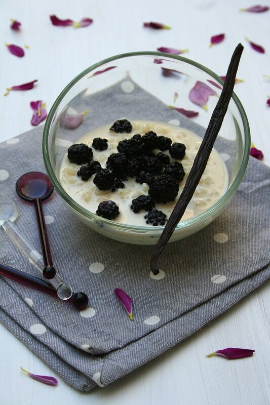 Riz au lait aux myrtilles sauvages - Minouchka - passion culinaire