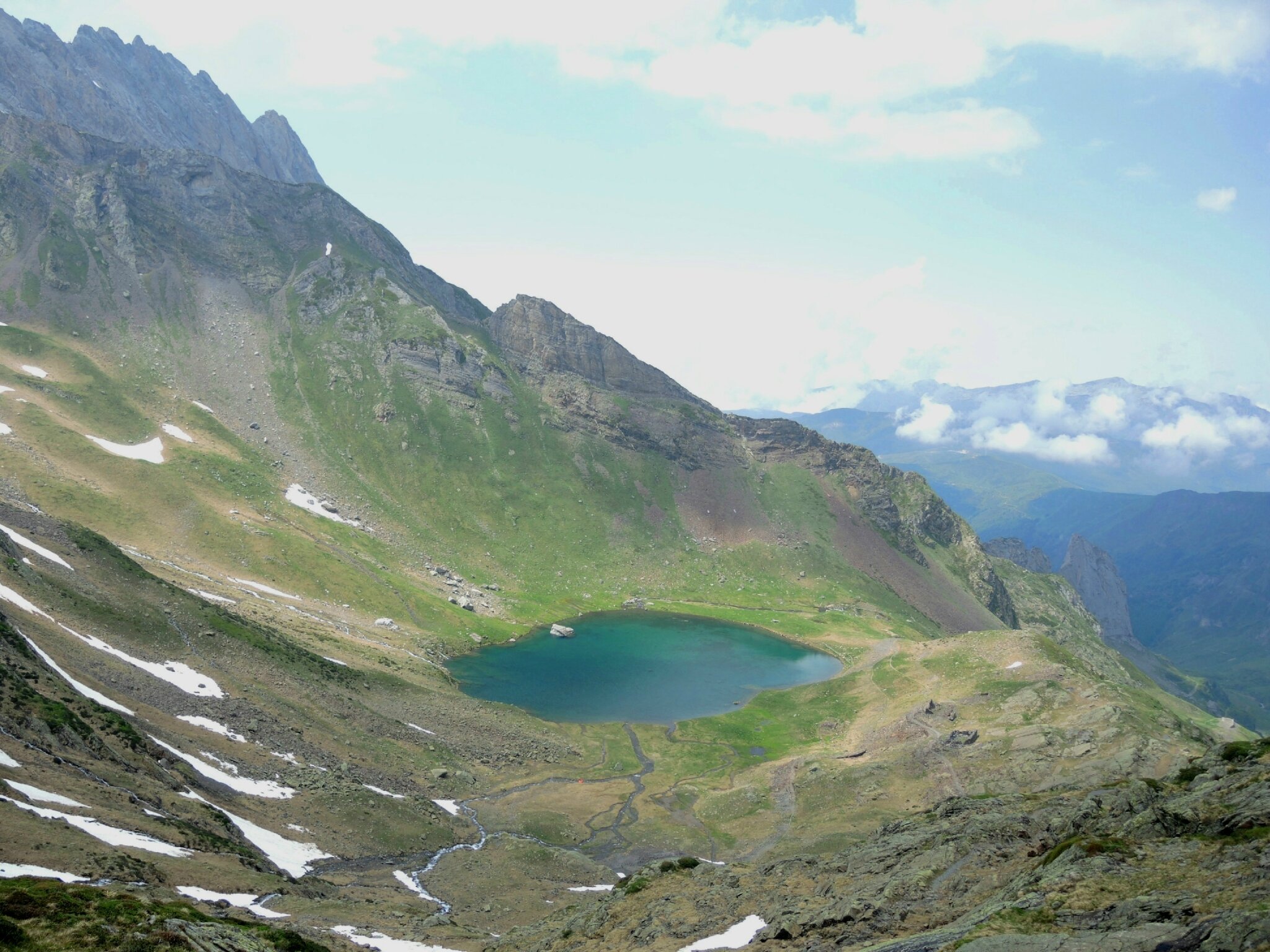 Gourette, O, Les trois Lacs, col, vue sur le lac d'Anglas