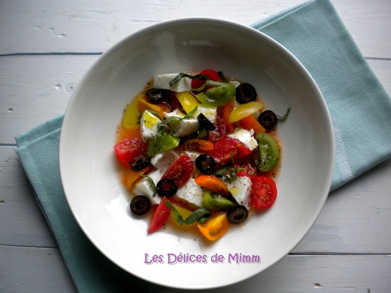 Tomates-mozza à ma façon