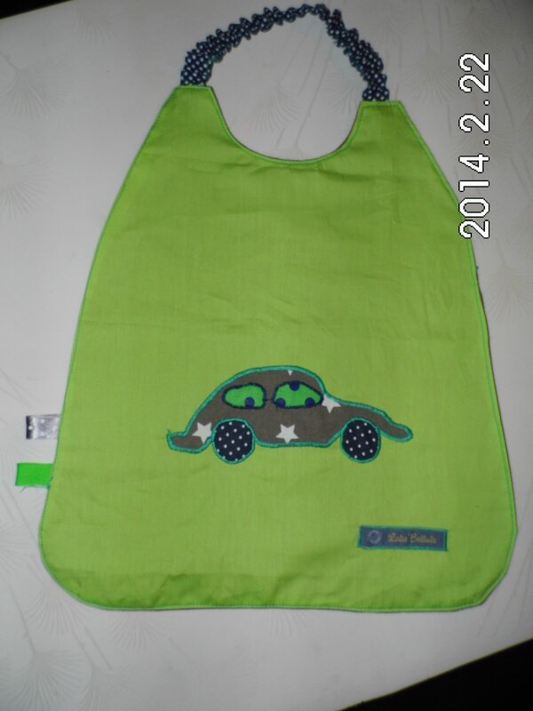 serviette table verte voiture (1)