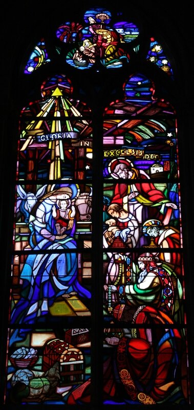 Eglise de Châtillon-sur-Loire, transept nord, l'Adoration des mages. (Photo A. Estienne)