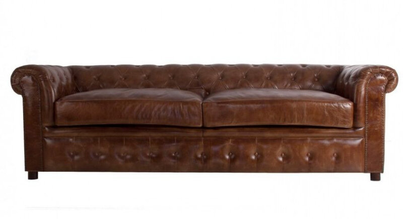 grand canapé chesterfield cuir
