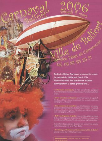 Carnaval Belfort 2006 Affiche