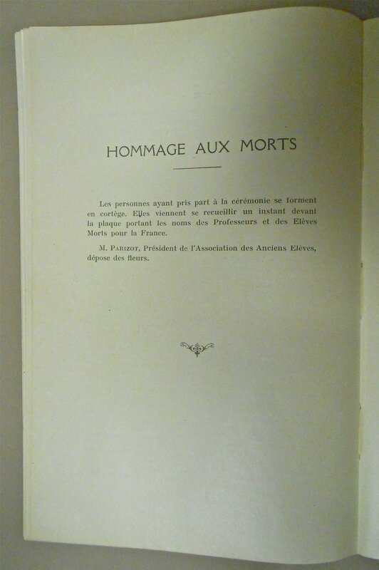 hommage aux morts 1929