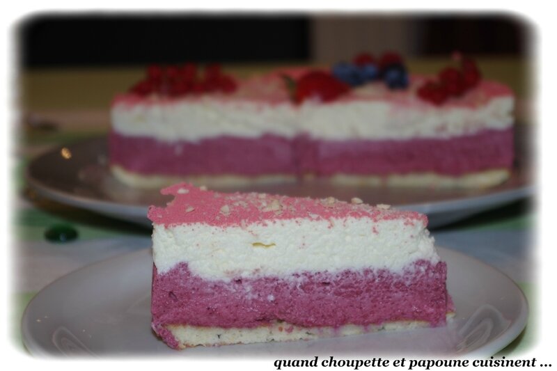 entremet mousse de fruits rouges et mousse chocolat blanc-9258