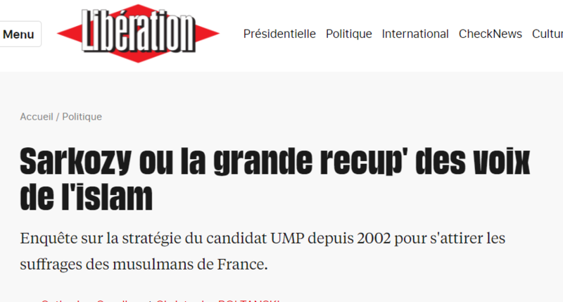 2022-02-27 14_31_14-Sarkozy ou la grande recup' des voix de l'islam – Libération - Opera