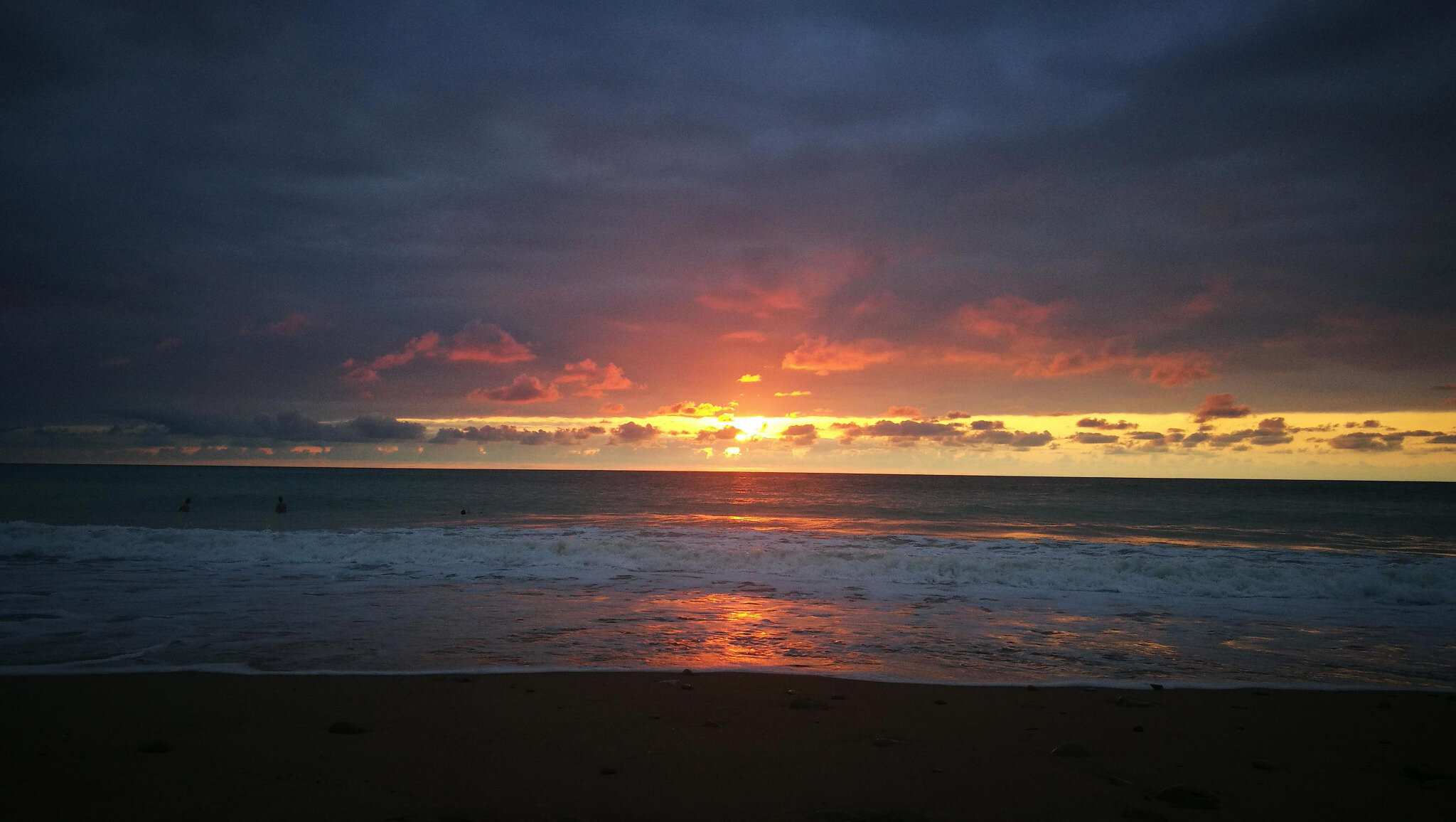 Bidart, plage d'Erretegia, fin de journée, juillet (64)
