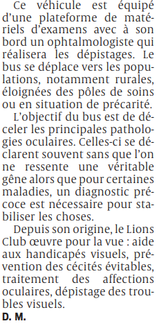 2022 03 23 SO Dépistage gratuit de la vue ce vendredi2