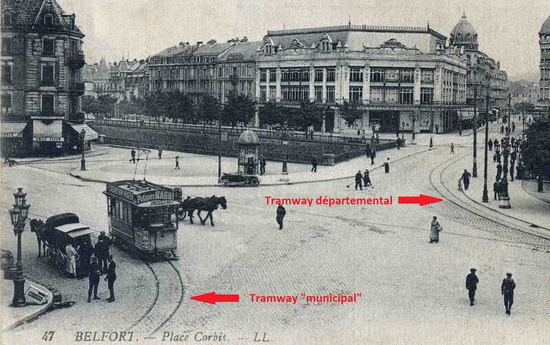 Ex Belfort CPA Place Corbis Tramway 1918-19