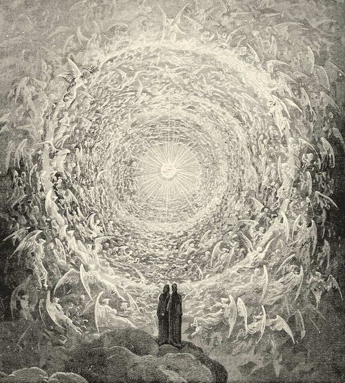 Dante et Béatrice au Paradis, Gustave Doré