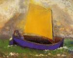 ODILON redon THE MYSTERIOUS BOAT 1892