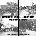 Fêtes de la Victoire, le 14 juillet <b>1919</b> à Argenton et Clion