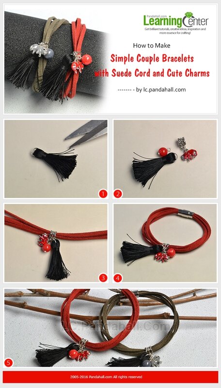How-to-Make-Simple-Couple-Bracelets-with-Suede-Cord-and-Cute-Charms