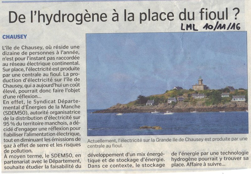 Hydrogène à Chausey