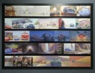 Expo Pixar, 25 Ans d'Animation - Color script de Cars - Quatre Roues