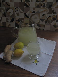 CITRONNADE AU GINGEMBRE recettes Boissons Vitalinéa frizzy 0%