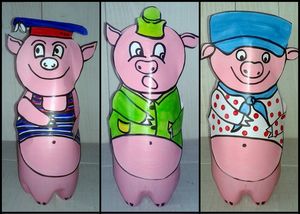 93_Personnages animaux monstres_Les trois petits cochons (finis)