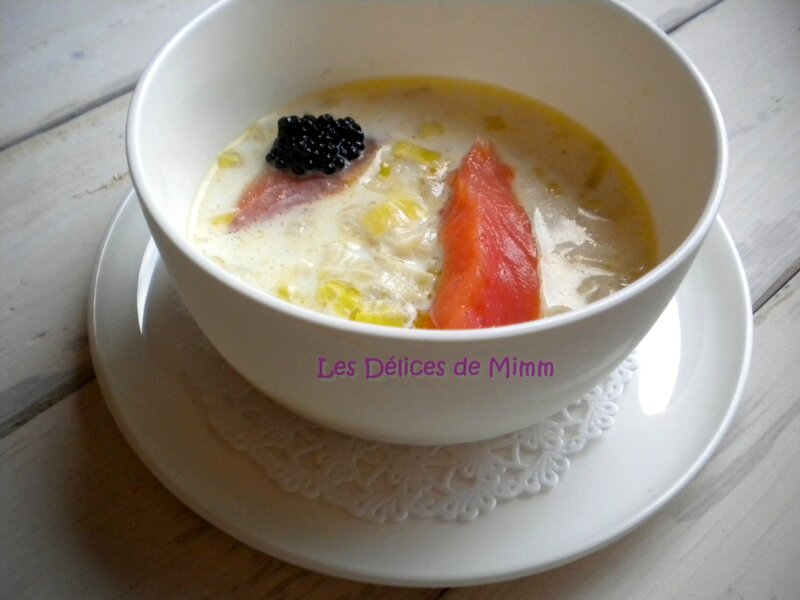 Soupe de saumon et caviar 5