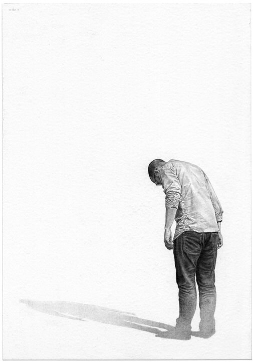 série Retrato - 03, 2013, Graphite sur papier, 25 x 17,5 cm