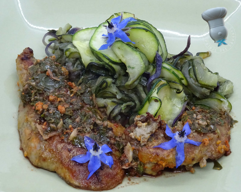Foie de lotte aux courgettes