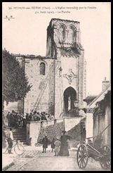 Mehun sur Yevre Eglise frappée par la foudre