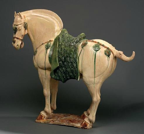 A sancai-glazed horse