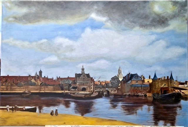 D'après Vue de Delft de Johannes Vermeer